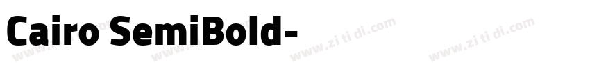 Cairo SemiBold字体转换